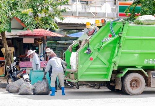 Various sizes of domestic skips