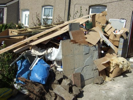 Business team sorting waste for recycling